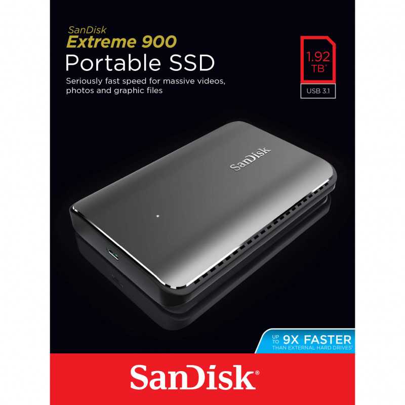 SANDISK Bærbar SSD Extreme 900 1.92TB Til Salg
